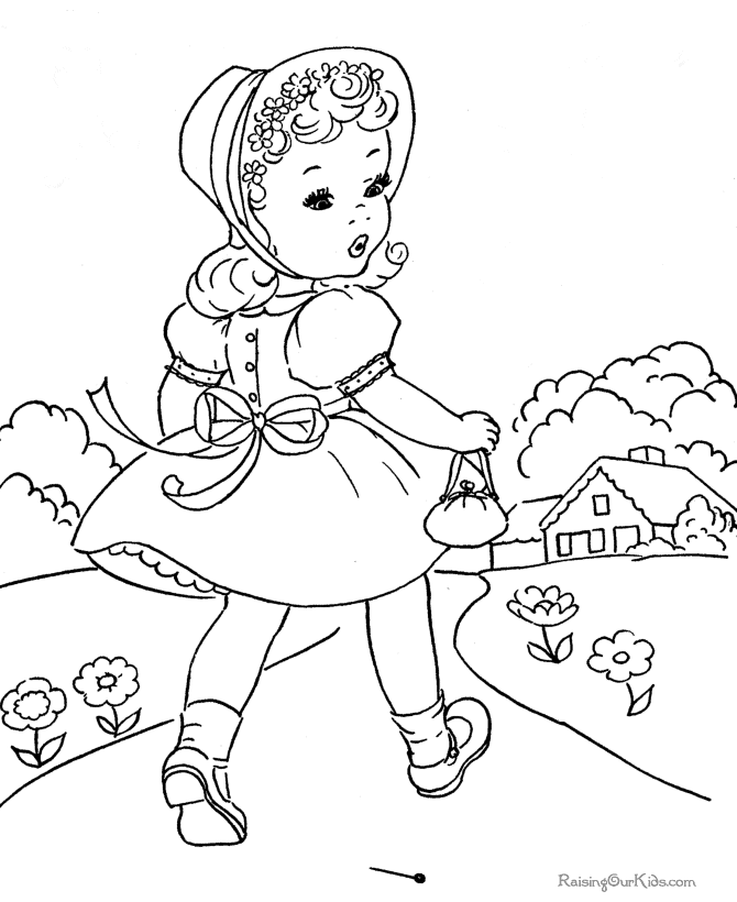 Free kid coloring pages for Easter