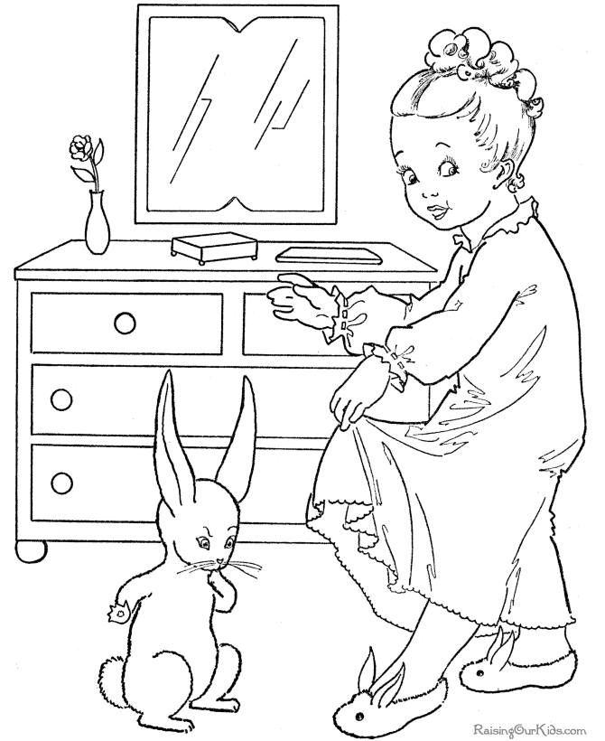 funny easter page for kid