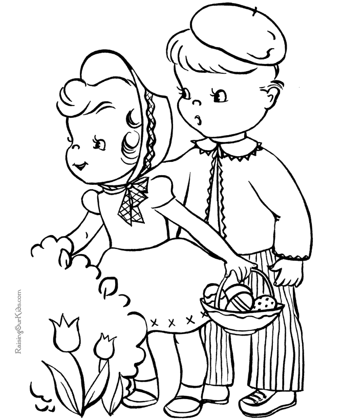 Easter coloring book pages for kid