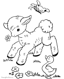 printable lambs coloring pages