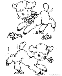 lambs coloring book pages