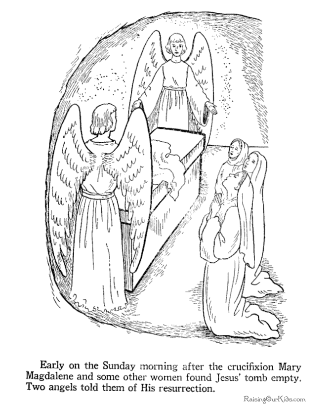 Religious Christian Easter coloring page