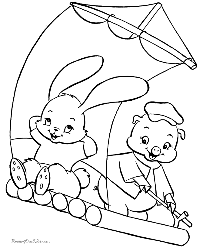 Easter coloring picture for kid