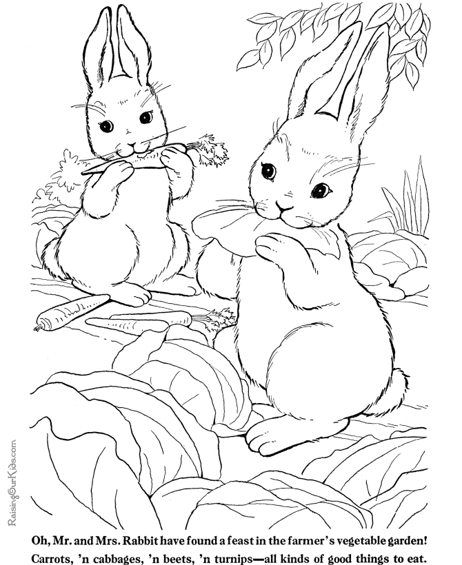 Easter colouring picture