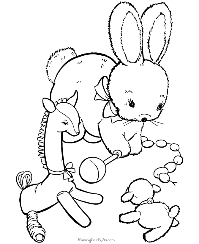 Coloring book picture for Easter