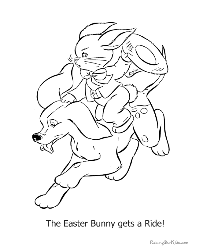 Easter coloring sheet for kid