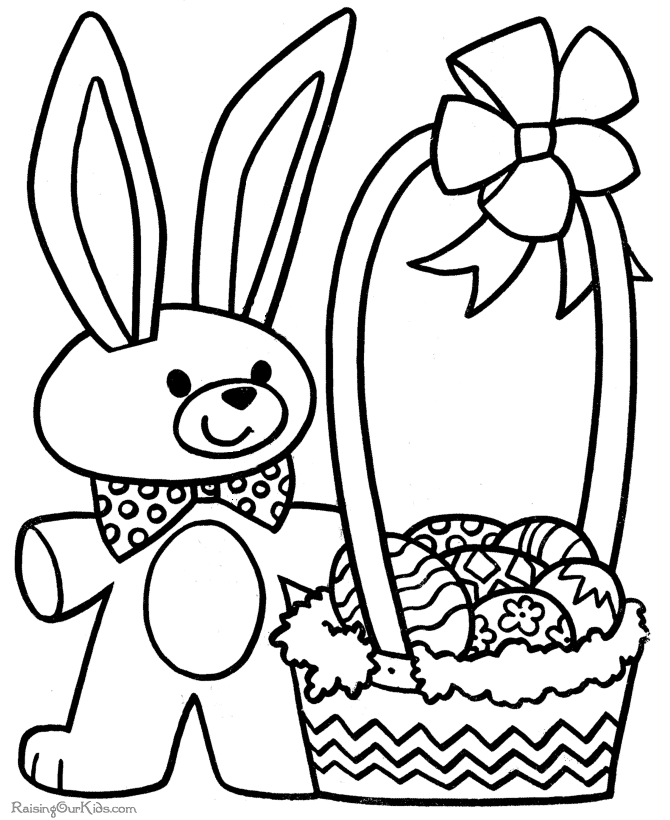Preschool Easter coloring sheet