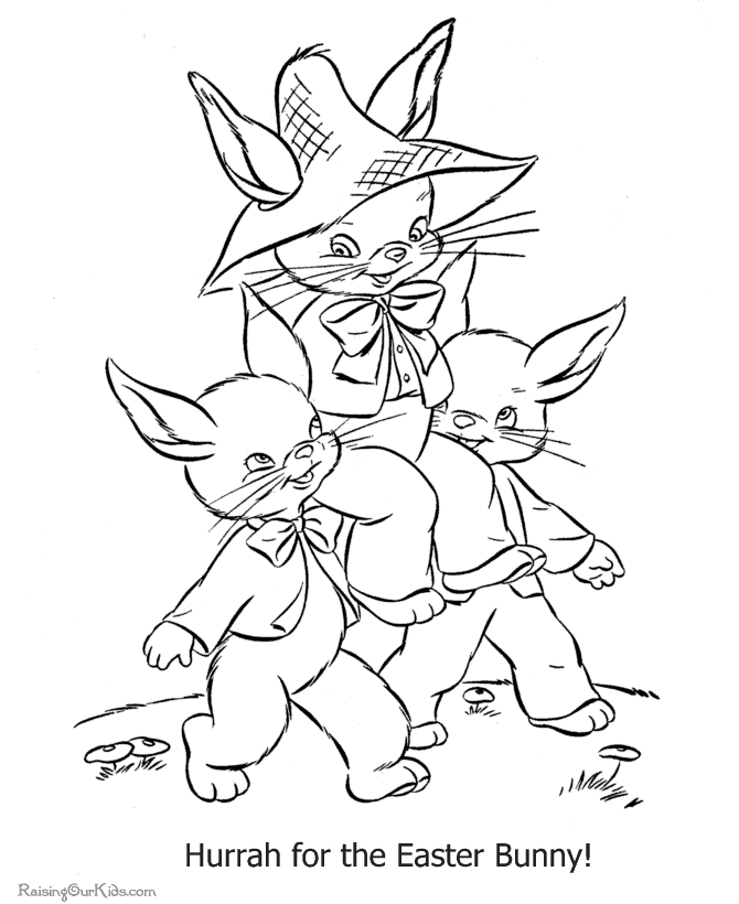 bunny coloring sheet for easter
