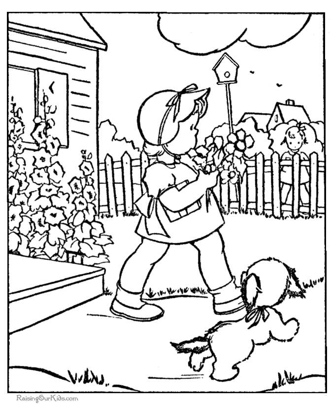 Free Easter coloring sheet for kid