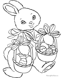Easter bunny coloring sheet