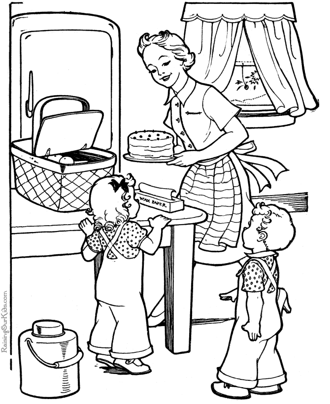 Free printable Grandparents Day color picture