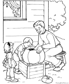 Kid Halloween coloring pages