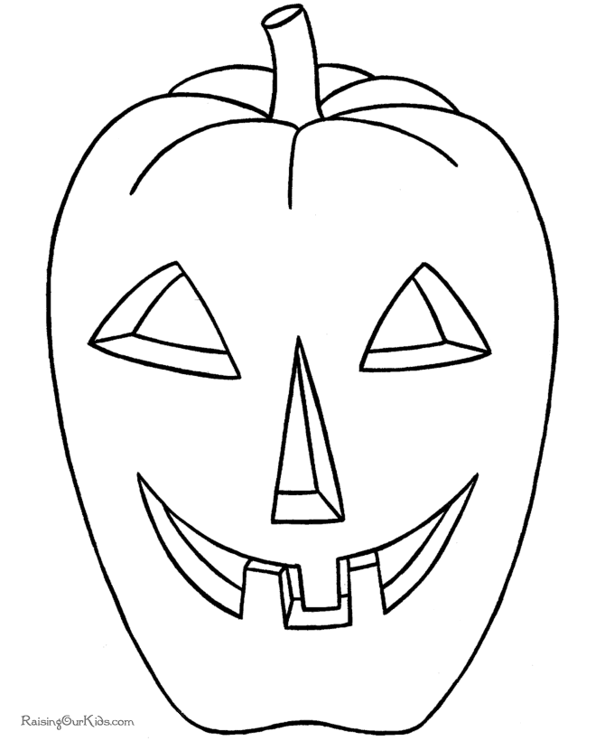 Kid Halloween coloring page!