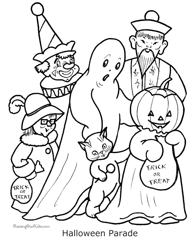 Printable halloween coloring pages!