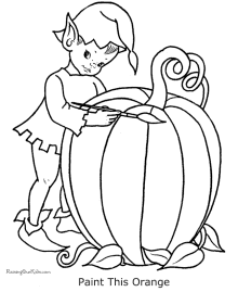 Printable pumpkin Halloween coloring page
