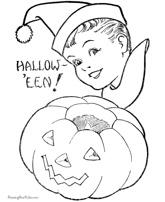 Printable coloring page for Halloween