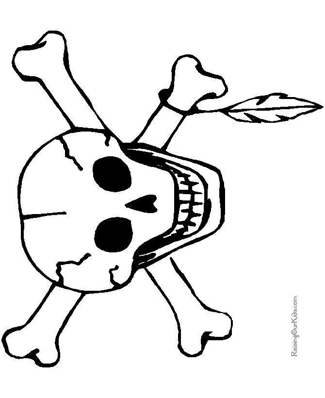 Printable halloween skeleton coloring pages