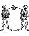 Free skeleton coloring pages