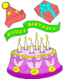 Holiday coloring pages - Birthday