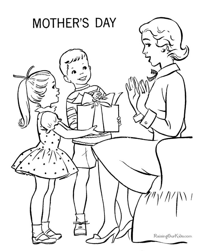 Free printable Mother's Day page to color