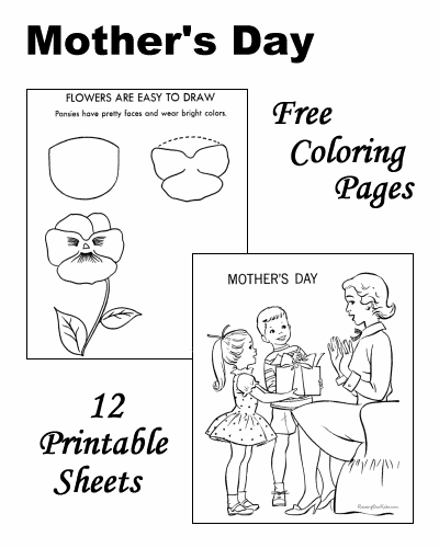 Mother's Day coloring pages!