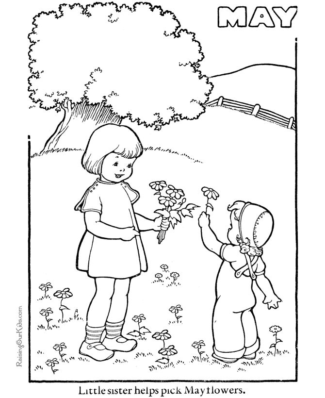 Free Spring coloring page