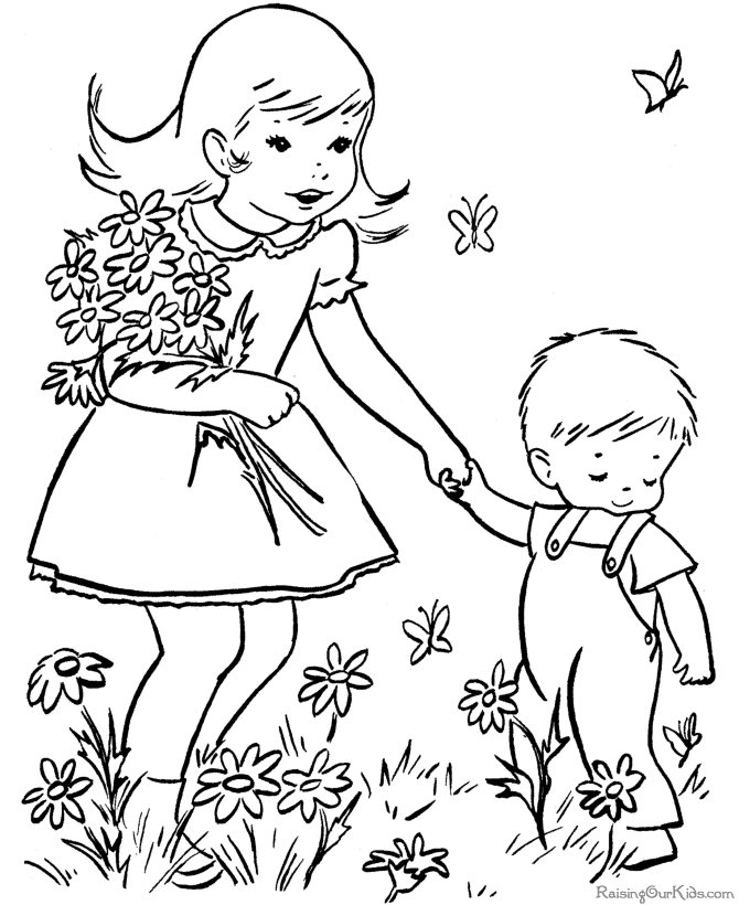 Kid picture to print and color