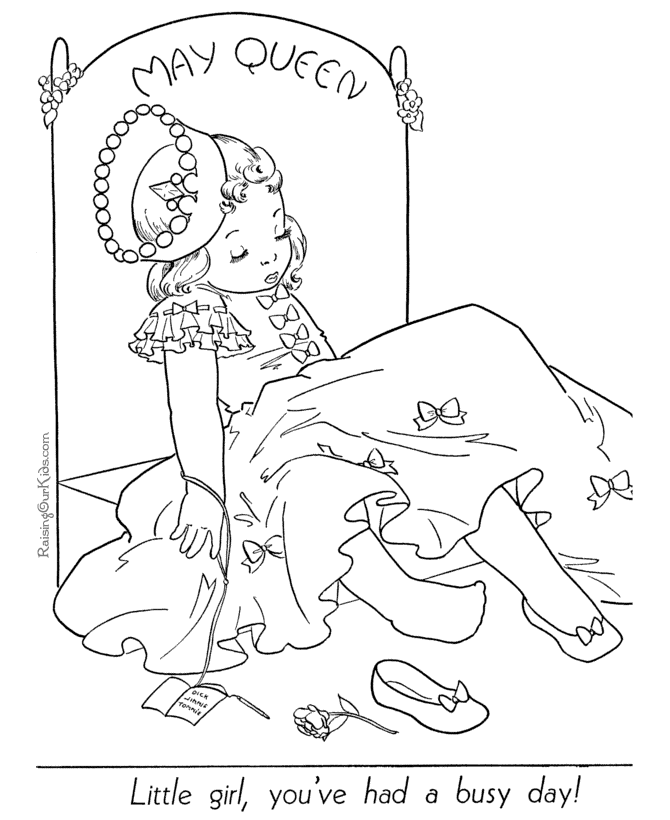 Cute kid coloring picture