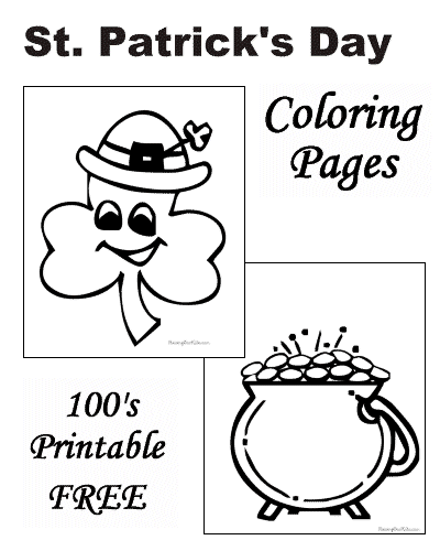 Preschool St. Patrick's Day coloring pages!
