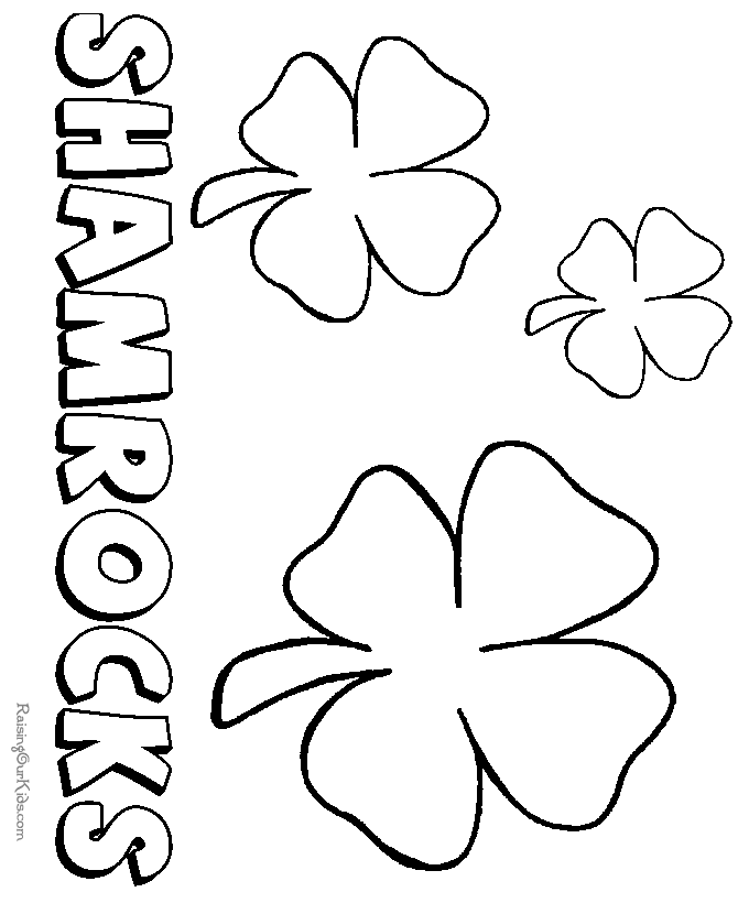 Shamrocks coloring sheet