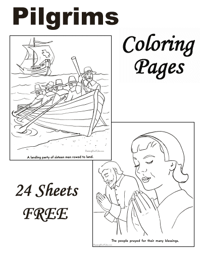 Coloring pages of Pilgrims!