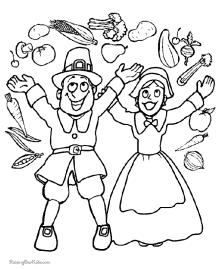 Thanksgiving food coloring pages