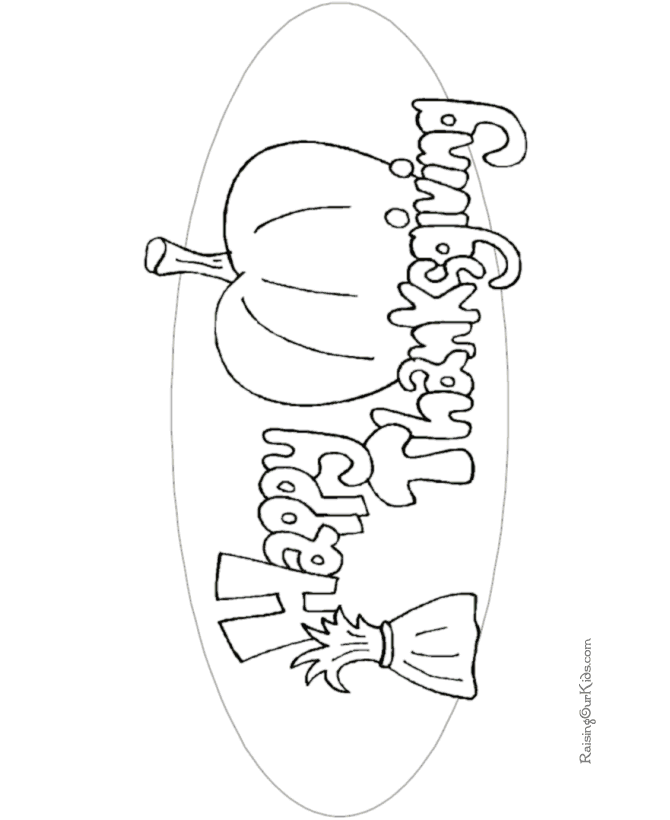 Happy Thanksgiving coloring book pages to print