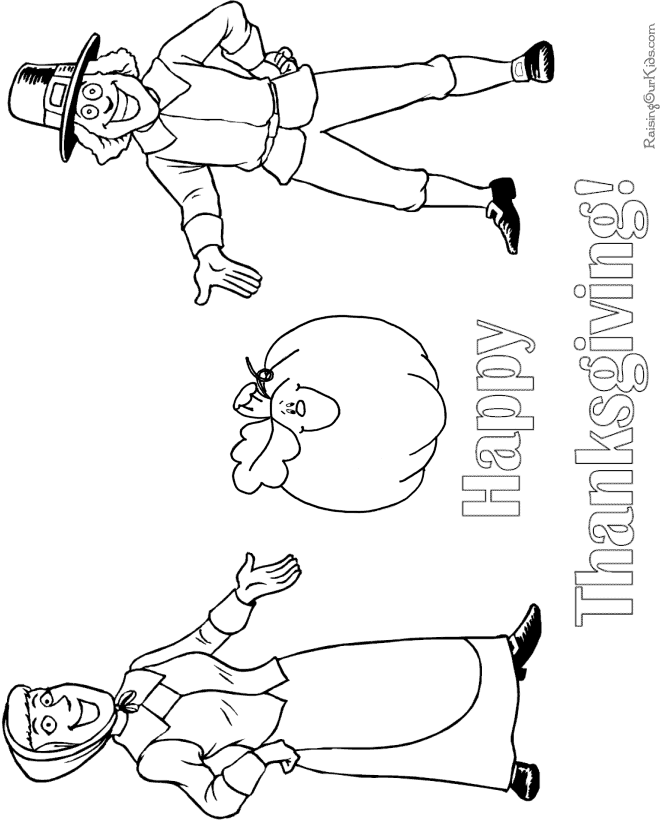 Printable Happy Thanksgiving coloring pages