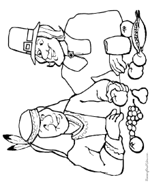 Printable coloring pages Happy Thanksgiving