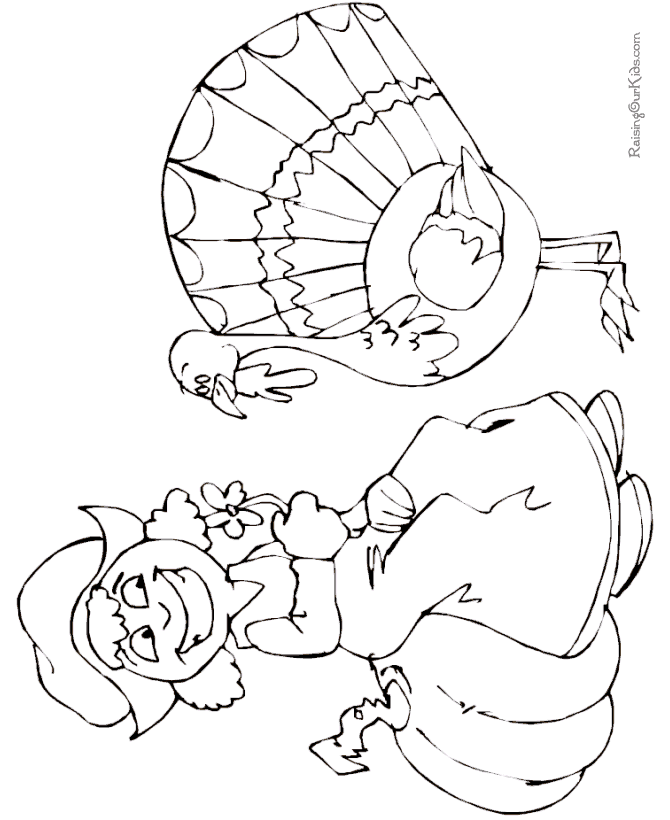 Download Free Thanksgiving coloring book pages 009
