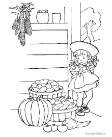 kids thanksgiving coloring book pages