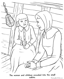 Pilgrim coloring pages to print