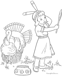 Free Thanksgiving turkey coloring pages