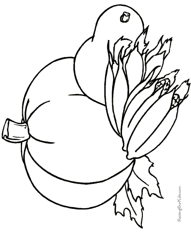 Free Thanksgiving pumpkin coloring pictures to print