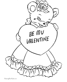 Valentine Day coloring pages - Bear