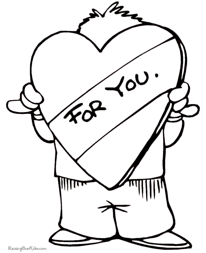 Free coloring page for Valentine