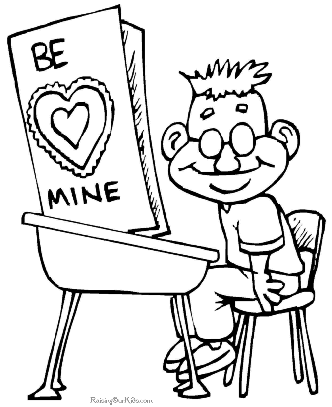 Free printable Valentines coloring pages