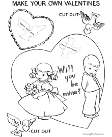 Printable Valentine Day coloring