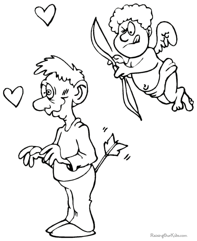 Valentine day coloring page for kid