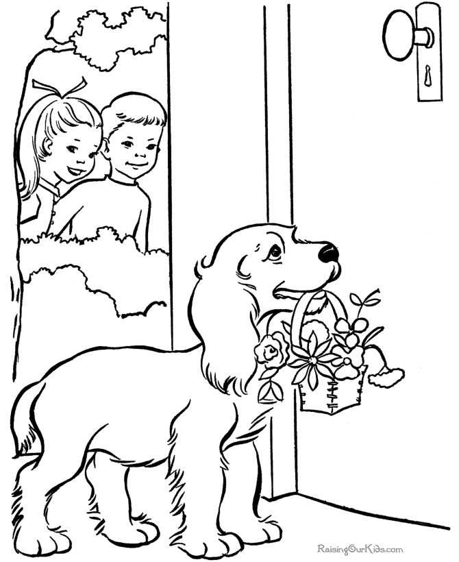 St Valentine coloring page