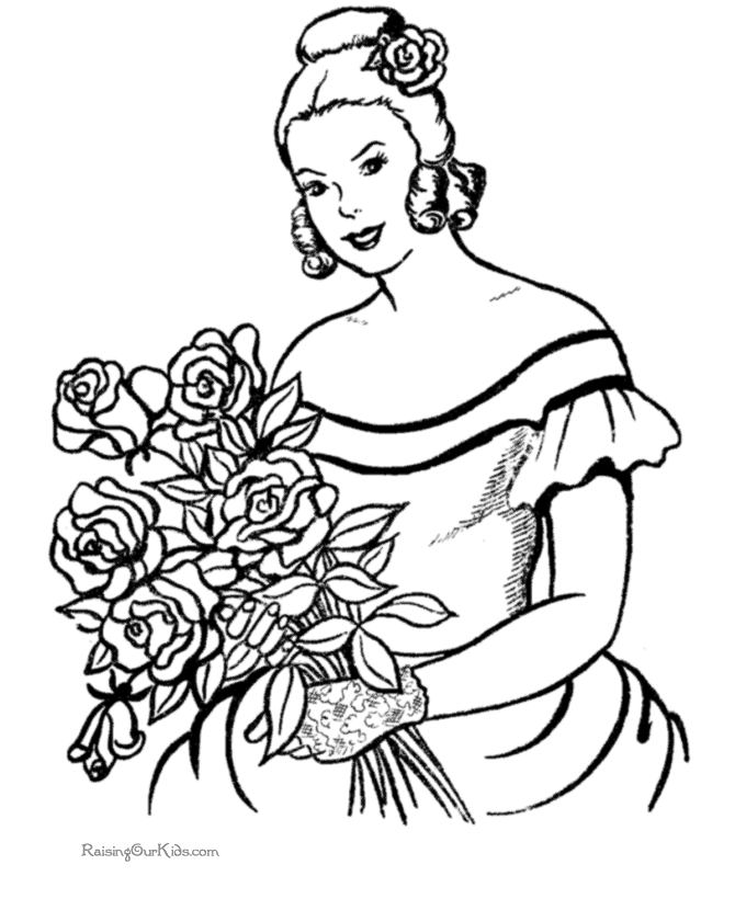 Free flower coloring pages