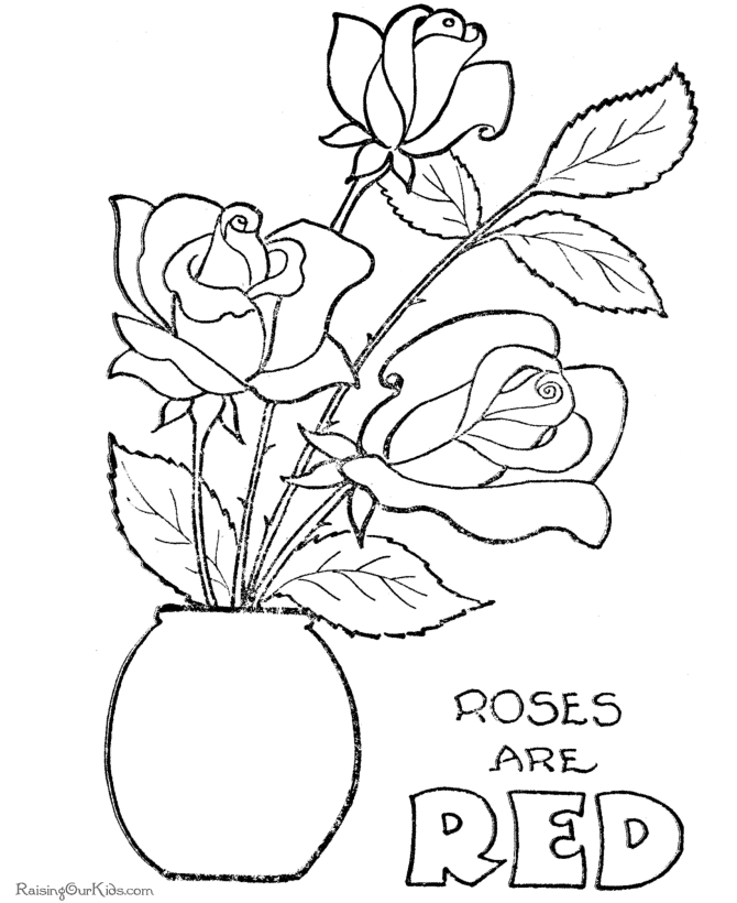 Free flower coloring book pages