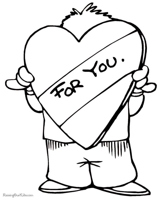 Free Valentine Coloring Pages for kid - 014