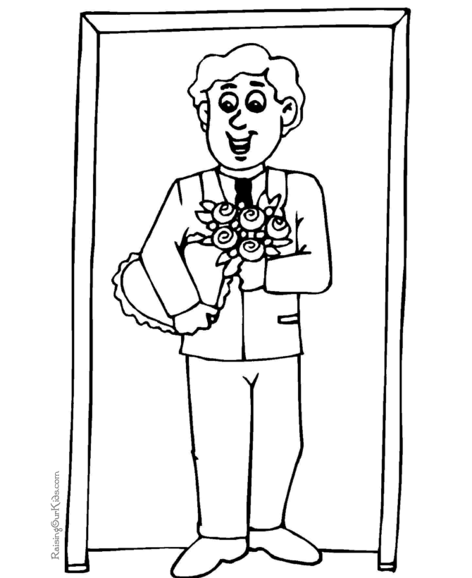 Printable Valentine gift coloring pages